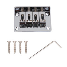 Cigarbox E-Gitarre Bass Ukulele 4-saitig Feste Brücke Ersatz Silber