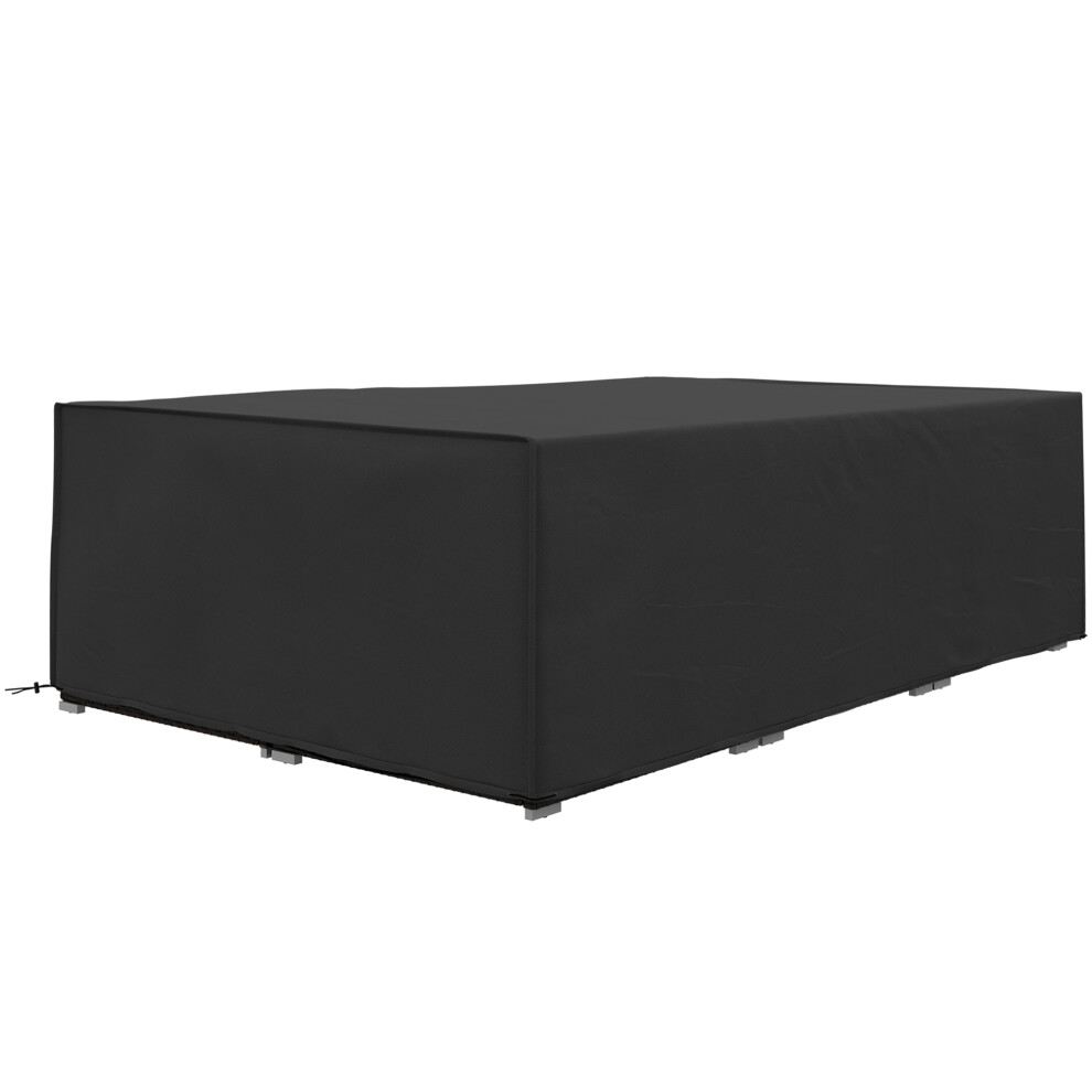 Weatherproof Outsunny 155x222cm Black Furniture Cover â Heavy Duty Waterproof PVC Cover for Outdoor Furniture Protection-image-OPC-PKYRS2D-NEW