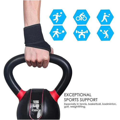 Wrist Support Braces 5-Piece Thumb-Loop Wraps Black For Arthritis Fits Both Hands Sports and Exercise Hands Protector 2