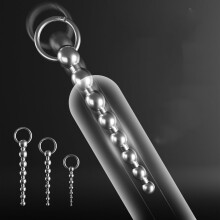 Stainless Steel Urethra Beads With Pull Ring Urethral Dilator Probes For Men SM Size S M L