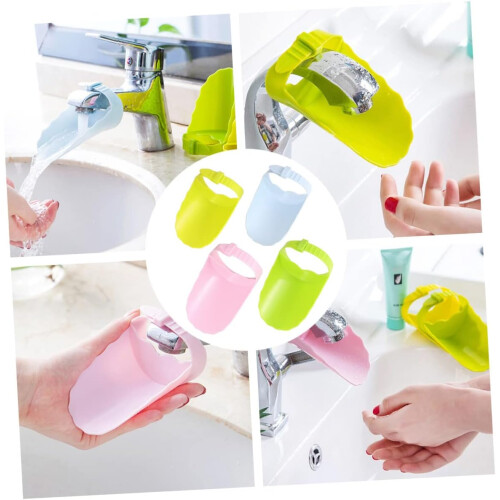 Basin Taps Extender 4 Pack Water Chute Extender For Kitchen And Bathroom Child Safe 1