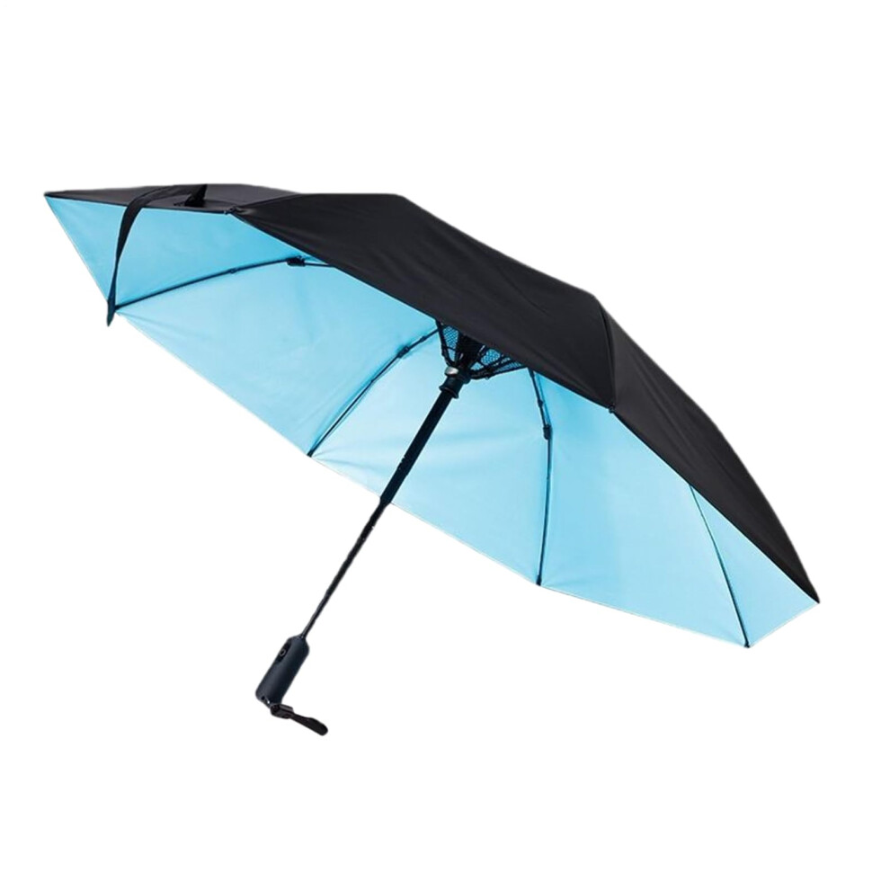 Sun Umbrella UV Protection With Cooling Fan Rechargeable Portable Canopy Parasol Sunshade Blue For Kids And Adults-image-OPC-PKYRT6M-NEW