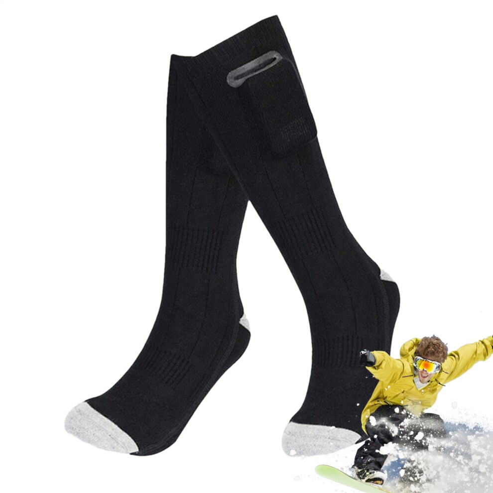 Heated Socks For Men Women Waterproof Stockings 3-Level Adjustable Temperature Outdoor Hiking Camping Skiing Black-image-OPC-PKYRTH6-NEW