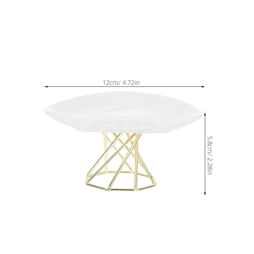 Round Cake Stand Ceramic Dessert Plate For Wedding Party Display 1