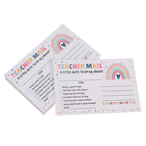 50Pcs Teacher Notes To Parents Classroom Behavior Incentive Cards