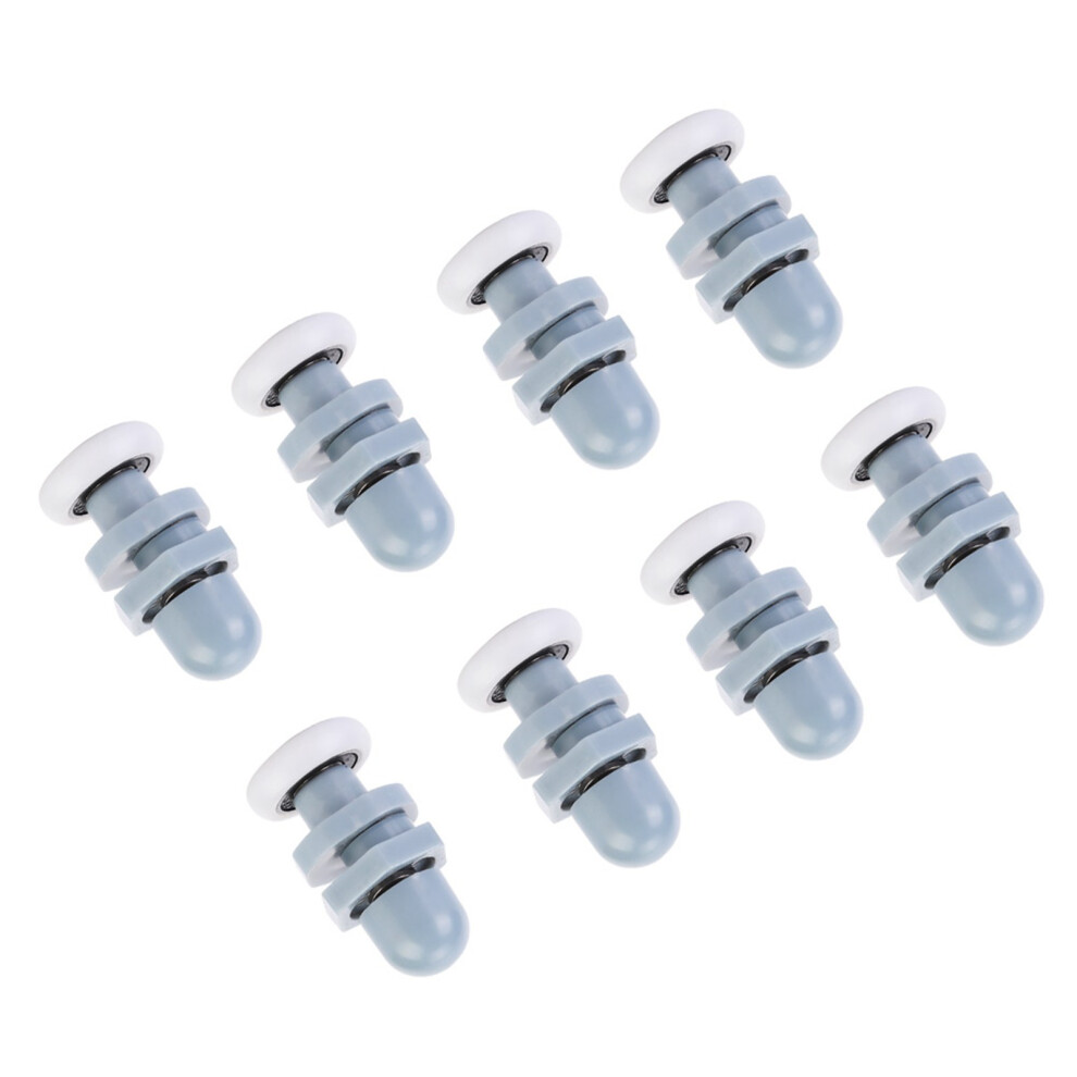 8Pcs Plastic Sliding Roller Track Door Wheel Bathroom Glass Door 685922012142