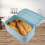 Solid Color Retro Metal Bread Bin Large Capacity Kitchen Storage Blue 5