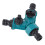 2Pcs 3-Way Y Type Water Pipe Adapter with Switch 4