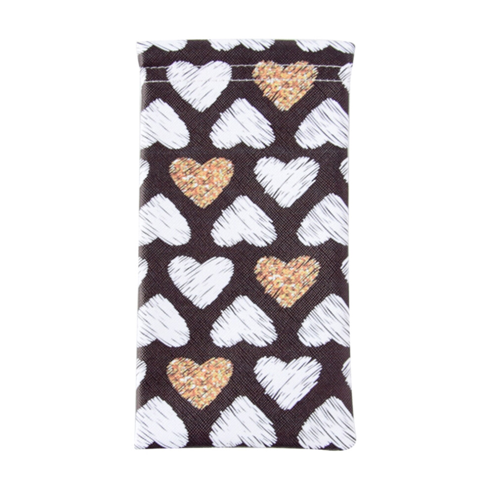 PU Leather Sunglasses Bag Waterproof Storage Bag (Heart Shape)