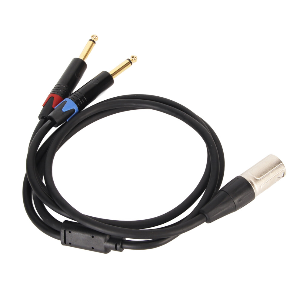 Flexible 1M Y Splitter Cable Xlr Male To Dual 6.35Mm For Audio 8701352346380