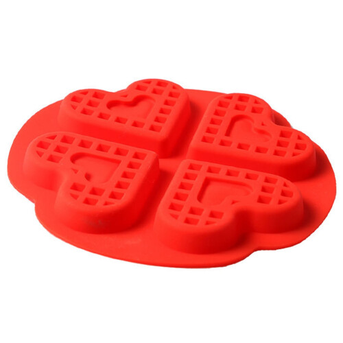 Premium Silicone Heart Waffle Maker Kids DIY Cake Mold 2