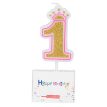 Girls Kids Birthday Cake Candles Smoke Free Numbers Age 0-8