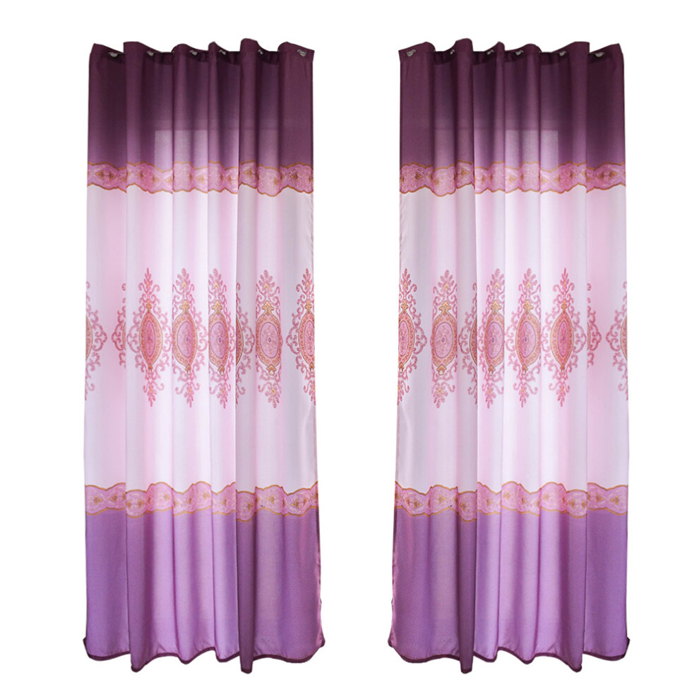 Polyester Blackout Window Curtain Bedroom Living Room (Purple)-image-OPC-PKYS5YG-NEW