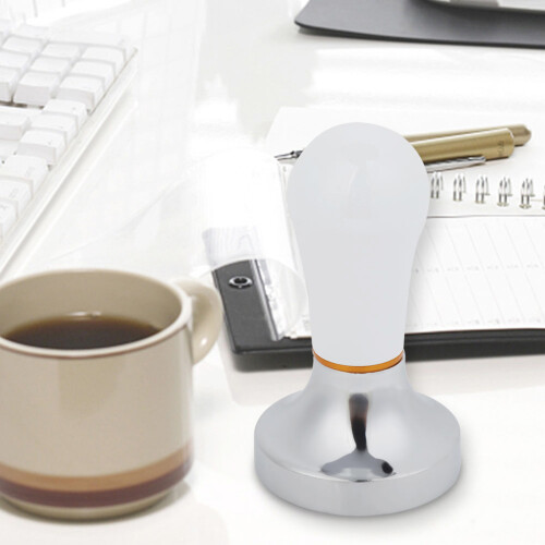 57.5mm Aluminum Coffee Tamper with Handle (White) 2