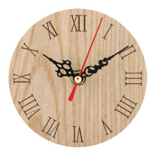 Wooden Analog Wall Clock 12cm Outdoor Garden Hallway