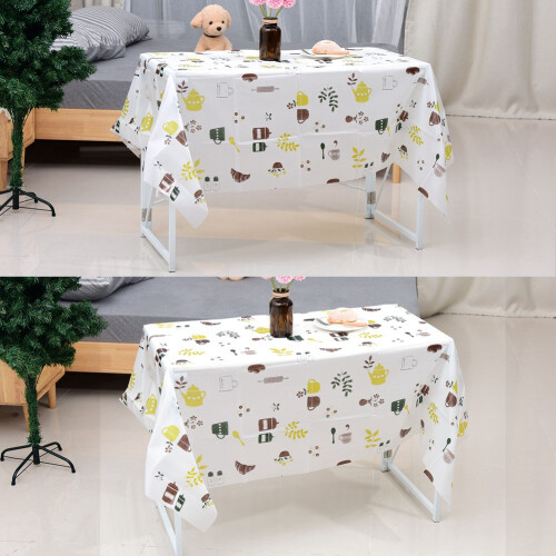 PVC Waterproof Table Cover Cloth Beige 2