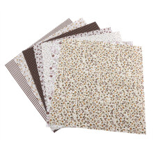 7pcs 25x25cm Cotton Fabric DIY Squares Pre Cut Bedding Kit Coffee Dot
