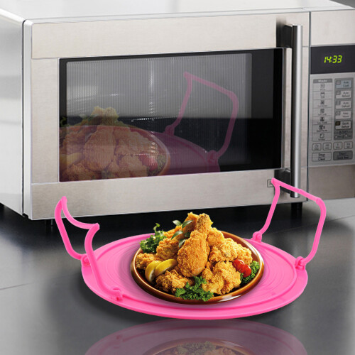 Plastic Microwave Steaming Rack Cooking Tray (Red) 2