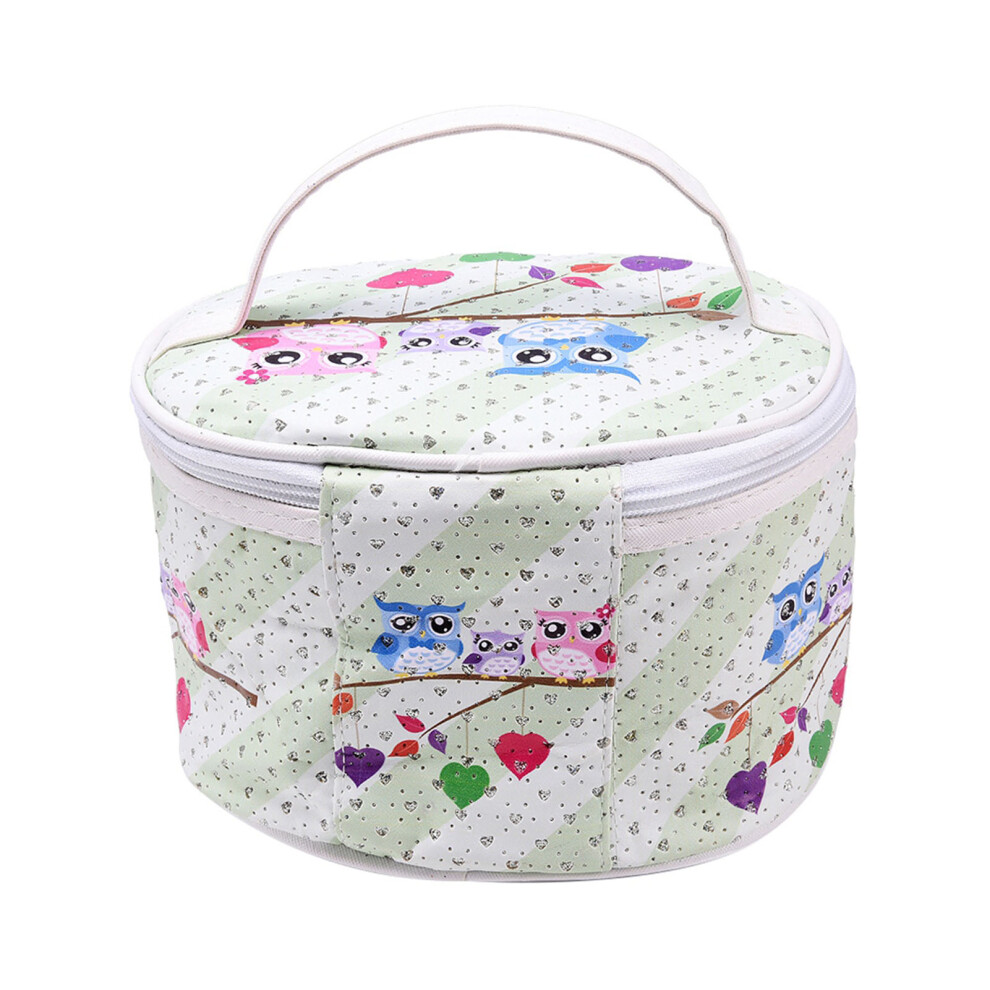 PU Round Cosmetics Organizer Owl A