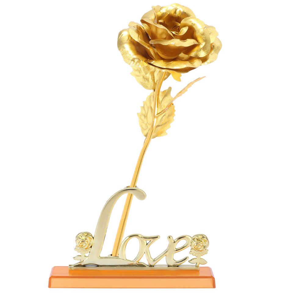 24K Gold Foil Artificial Rose Valentine Gift Home Table Decor Golden-image-OPC-PKYS7ST-NEW