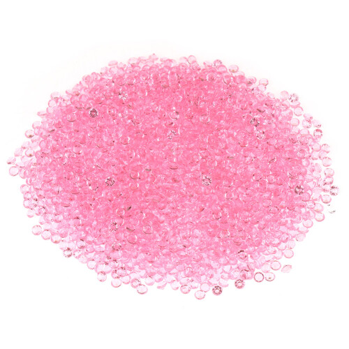 5000pcs 3mm Transparent Diamond Confetti Wedding Pink