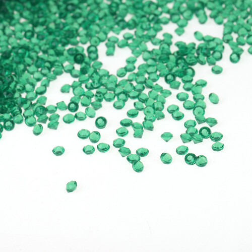 5000pcs 3mm Transparent Diamond Confetti Wedding Green 1