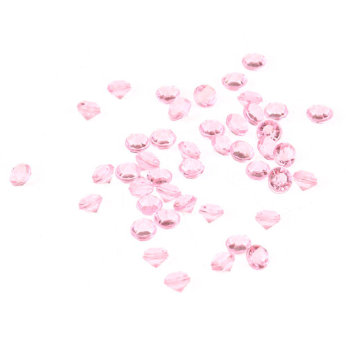 5000pcs 3mm Transparent Diamond Confetti Wedding Pink 2