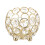 Crystal Tea Light Holder Gold 8cm 1