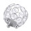 Crystal Tea Light Holder Silver 8cm 4