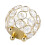 Crystal Tea Light Holder Gold 8cm 4