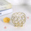 Crystal Tea Light Holder Gold 8cm 5