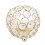 Crystal Tea Light Holder Gold 8cm 2