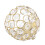 Crystal Tea Light Holder Gold 8cm 3