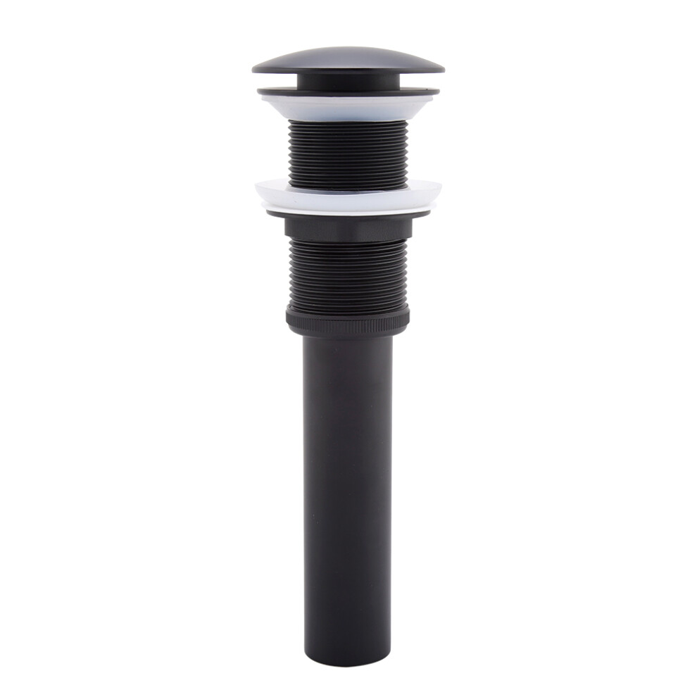G1-1/4" Brass Pop Up Drain Assembly No Overflow (Black Chrome) 685922086907