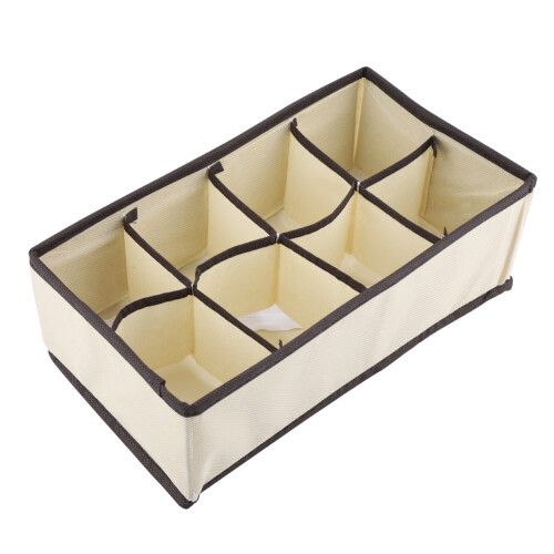 Portable Foldable Divider Storage Box for Bra Underwear Sock(8 Grids)