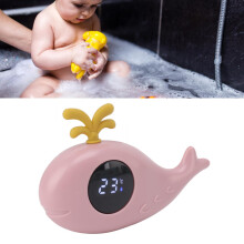 Versatile Pink Whale Bath Thermometer - Quick Temp Read Baby Safe