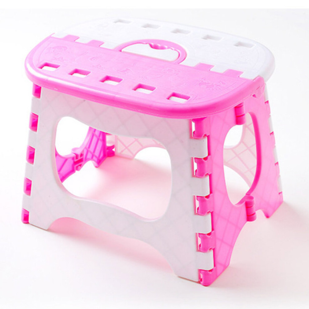 Foldable Plastic Stool Kids Adult Outdoor Portable (Pink)-image-OPC-PKYS97V-NEW