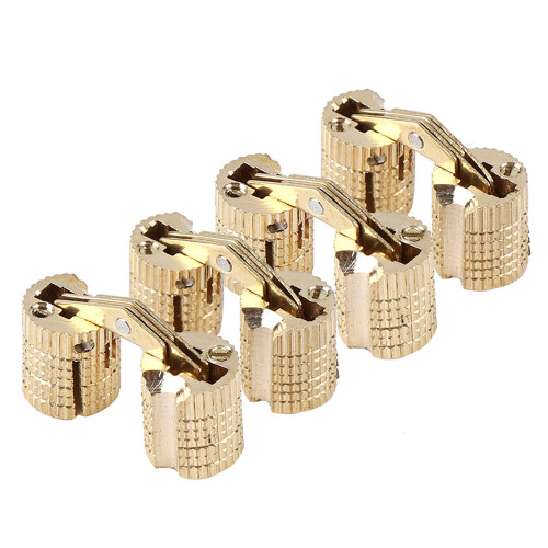 4Pcs Copper Brass Cabinet Hinge 8mm 180 Opening Angle 1