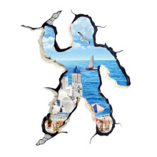 3D Aegean Sea Human Wall Sticker Decal Living Room Art