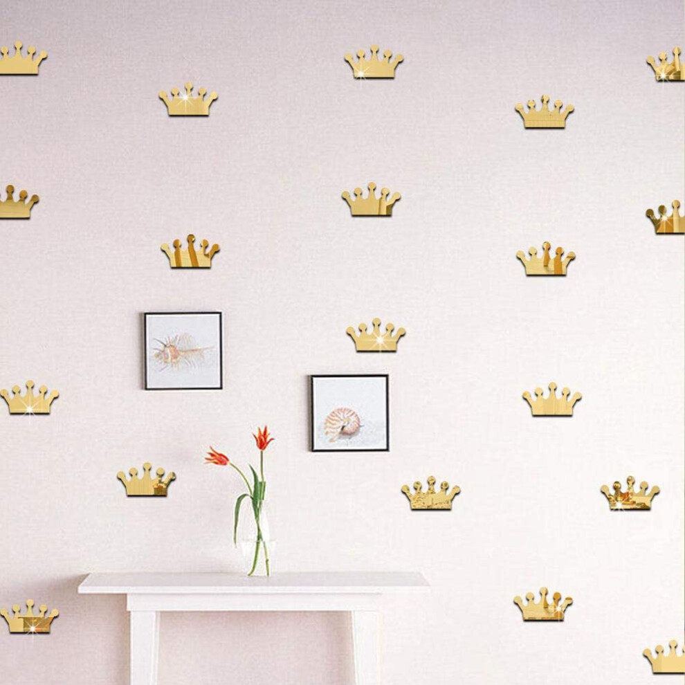 Cute Novel Wall Stickers Crown A Golden