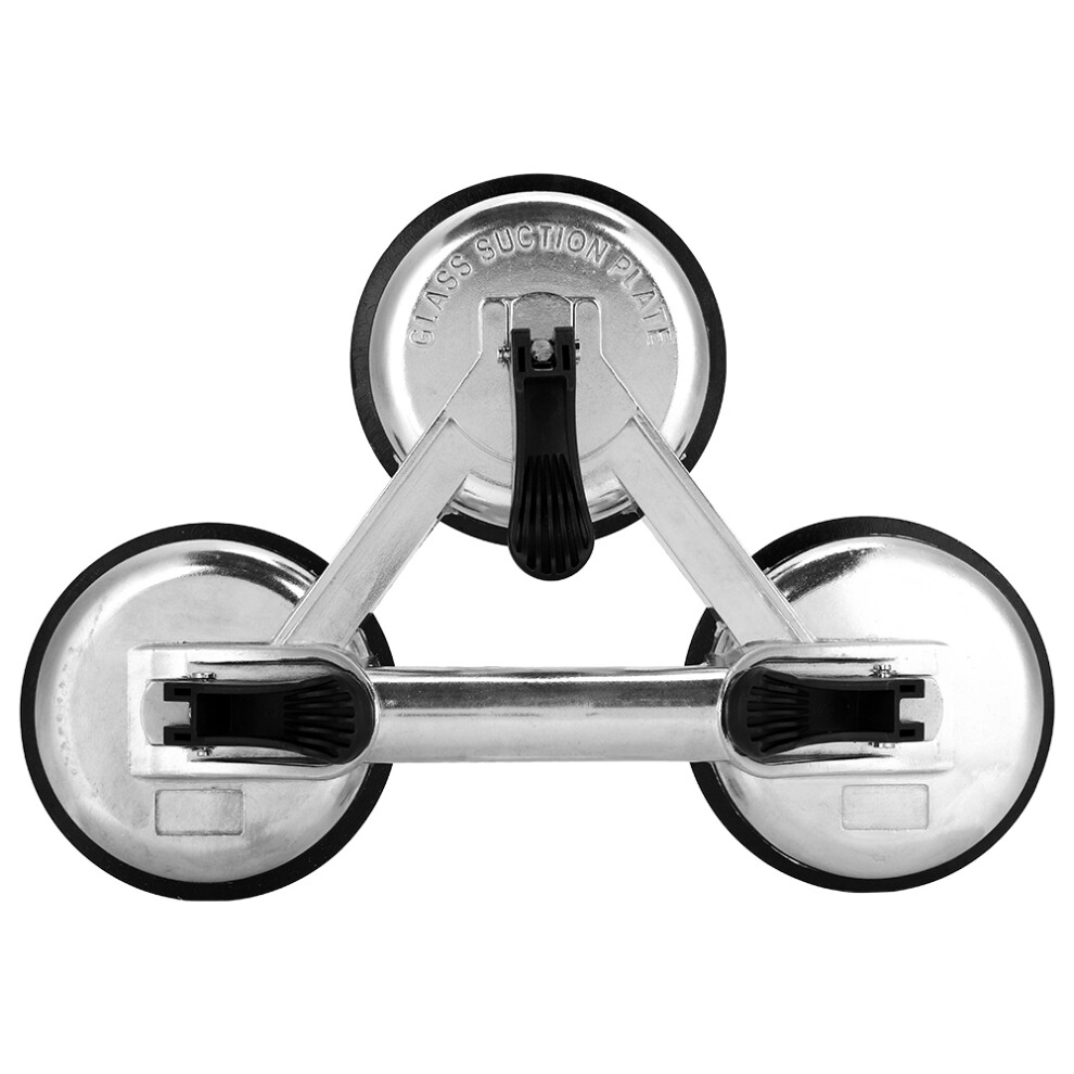 Aluminum Alloy 3 Plate Vacuum Suction Cup Glass Lifter 685922100856