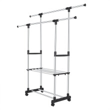 2 Kleiderstangen ausziehbar von 75 bis 151 cm höhenverstellbar