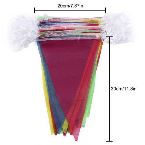 150pcs Colorful Pennant Bunting Triangle Flags 2