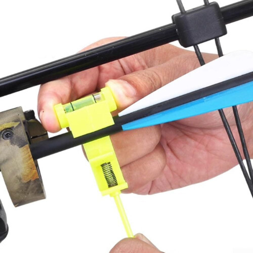 Bow String Level With Bubble Level For Compound Bow Tuning And Mounting Yellow 2