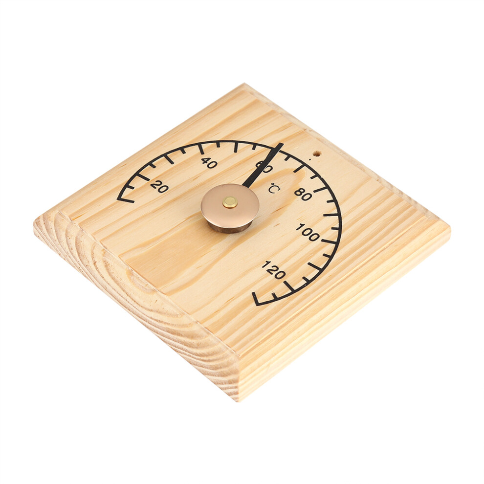 Black 0~140 Wooden Thermometer Wall Mounted For Sauna