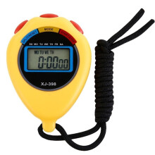 Stopwatch Digital Stopwatch Multi-Function Sports Timer Handheld Portable Outdoor LCD Chronograph Running Yellow