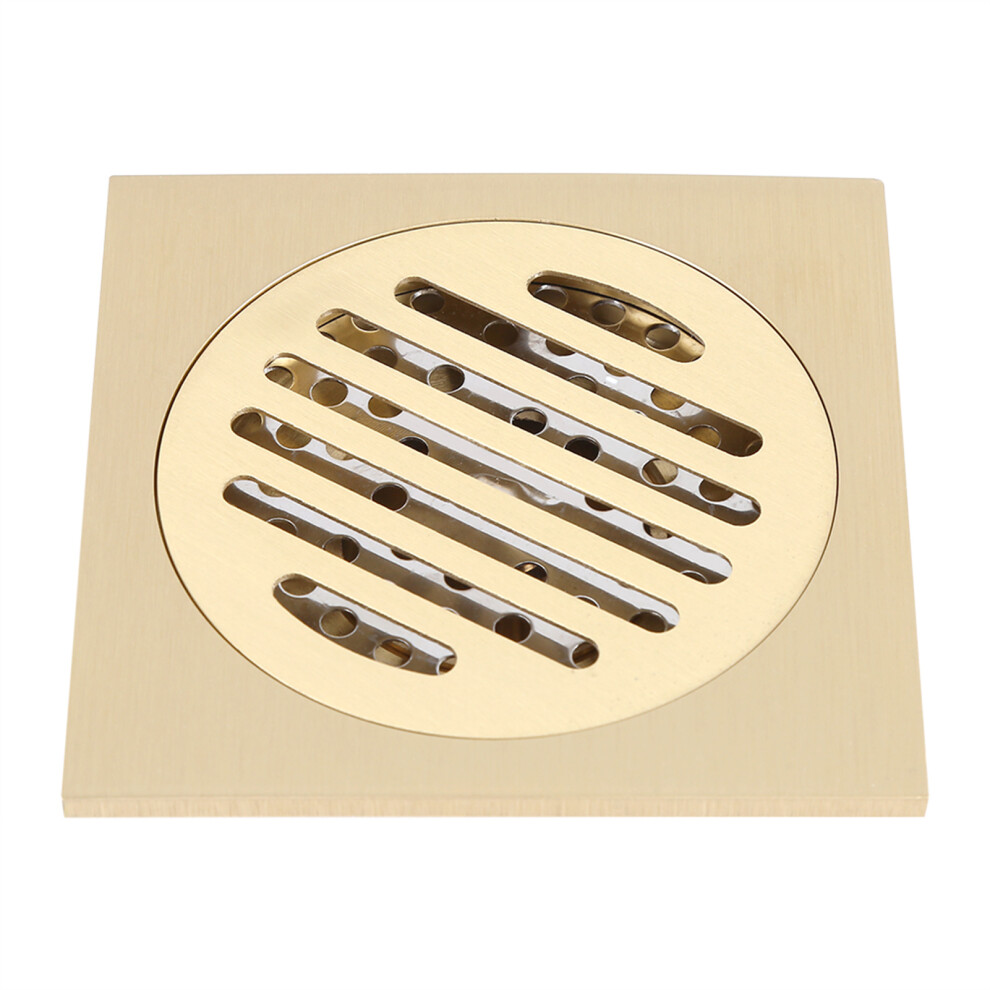 Square Floor Drain Bathroom Shower Grate Brass Strainer 685922105431