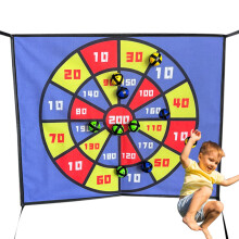Kids Dart Board Set, Trampoline Dart Board Toy With 10 Sticky Balls, Indoor Outdoor Family Garden Toss Game
