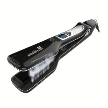 Hair Straightener Brush Ceramic Flat Iron,Black with box