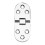 80*30mm Zinc Alloy Round Edge Sewing Table Flip Hinge Silver 2